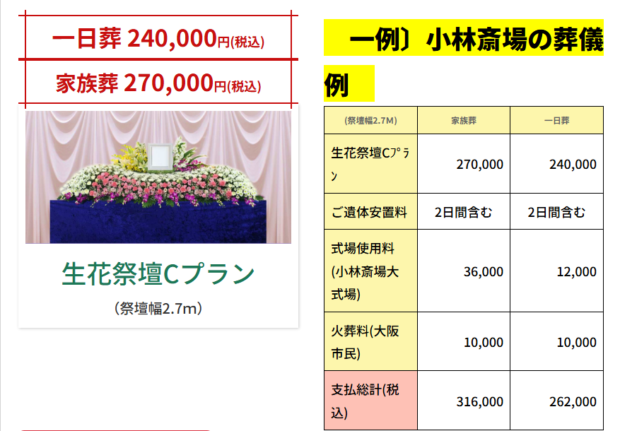 生花祭壇Cプラン