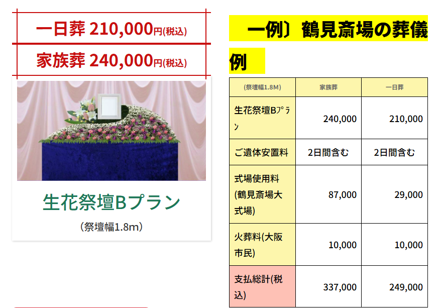 生花祭壇Bプラン