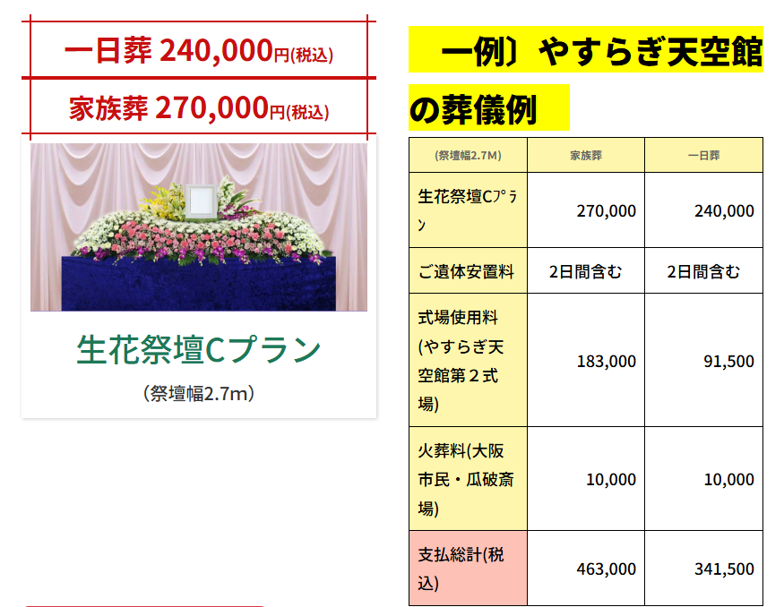 生花祭壇Cプラン